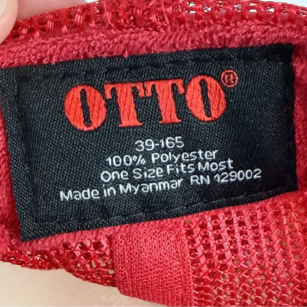 OTTO Red Backdoor Hanalei Surf Team Trucker Hat Snapback